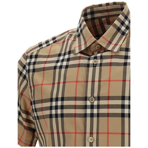 camicia burberry biamca|camicia burberry uomo maniche corte.